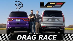 [Vídeo] Cadillac Escalade-V vs. Dodge Durango SRT Hellcat: batalla de poderosos mastodontes