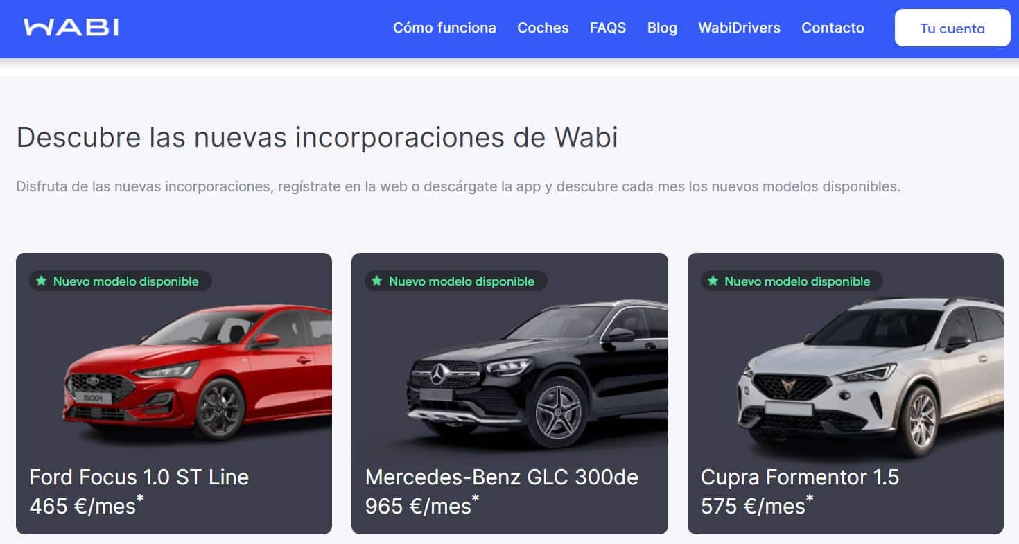 coches por suscripción