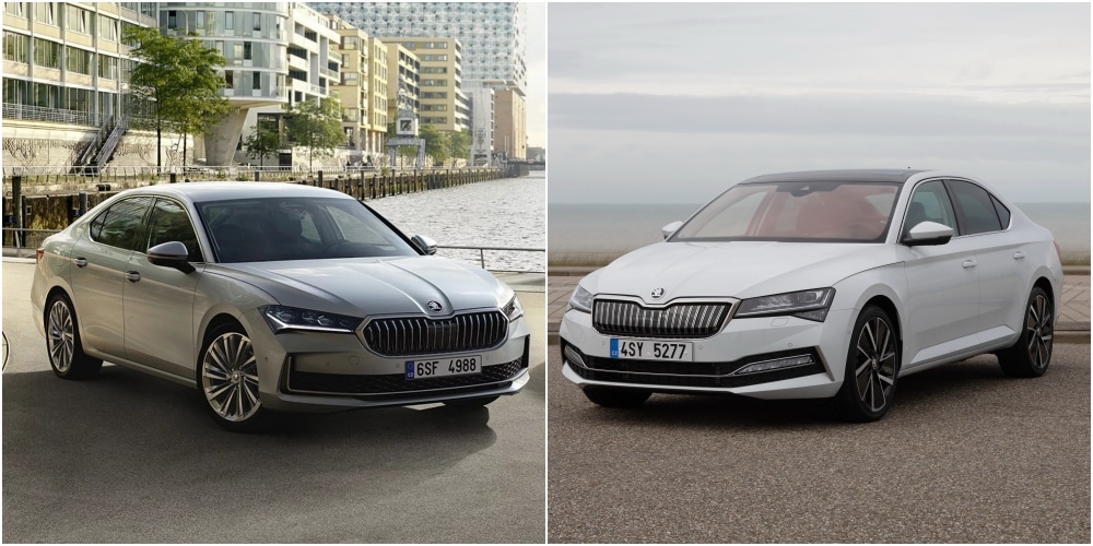 Comparación visual Škoda Superb 2024: sutil evolución, muchos cambios