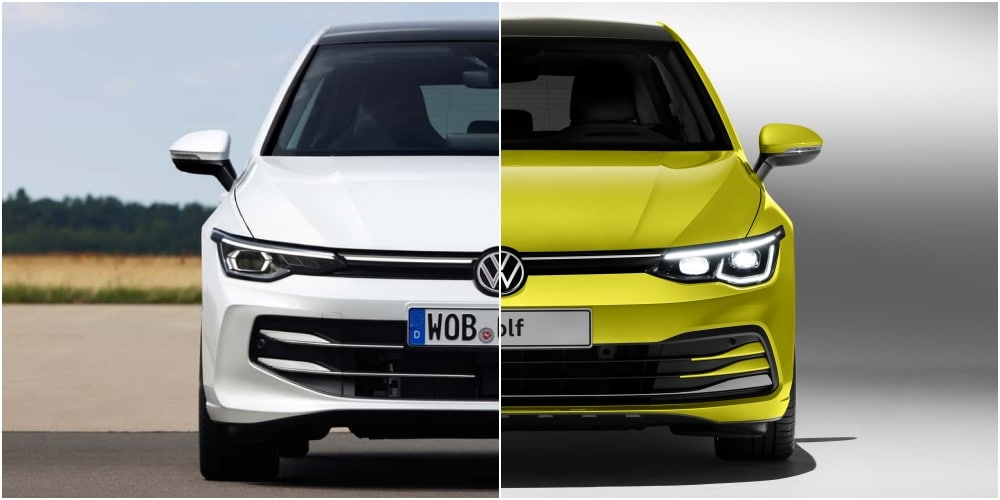 Comparación visual Volkswagen Golf 2024: interesantes cambios sin arriesgar