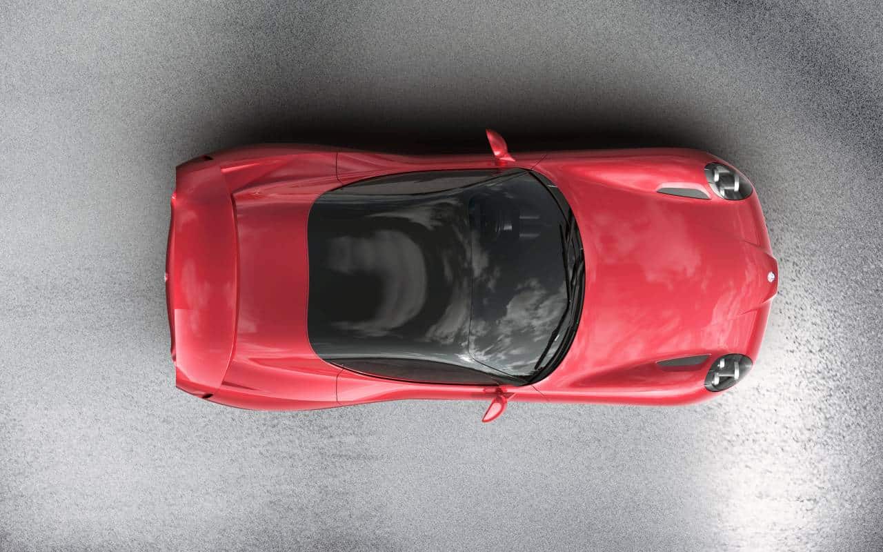 Alfa Romeo 8C DoppiaCoda Zagato vista aérea