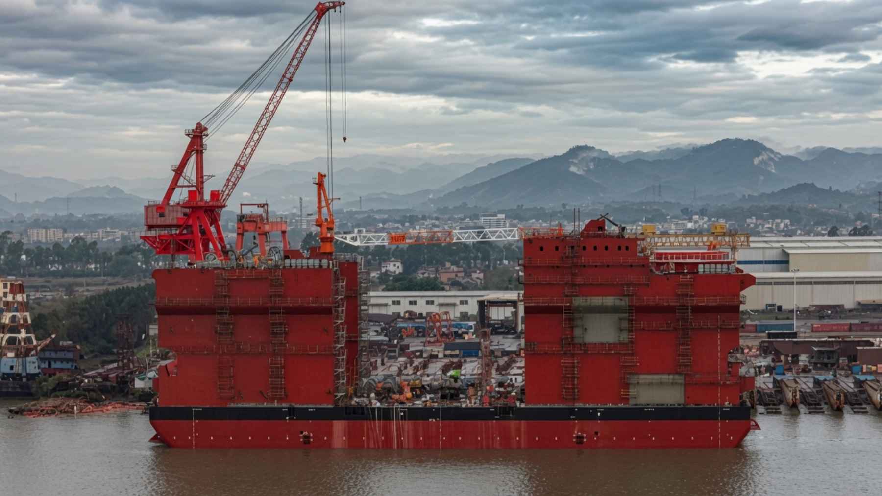 El mayor buque grúa semisumergible pone a China como una potencia de obras en alta mar: 149 metros de altura capaces de levantar 2.200 toneladas
