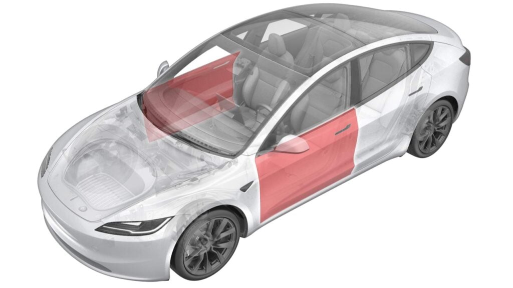 Coche chino puerta Tesla tirador