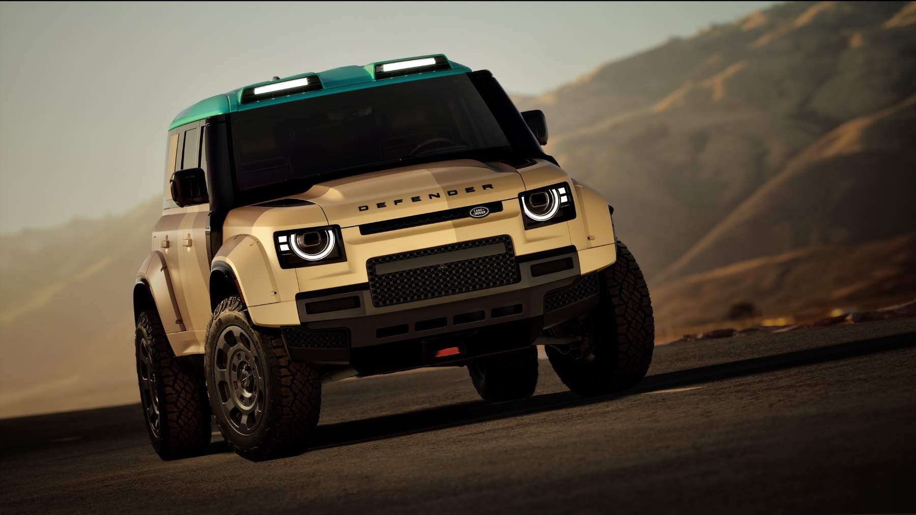 Esta nueva versión radical del Defender está inspirada en el Dakar y confía en el V8 de 635 CV del OCTA, asientos de competición con arneses y un nuevo modo vuelo para «caer con estilo»