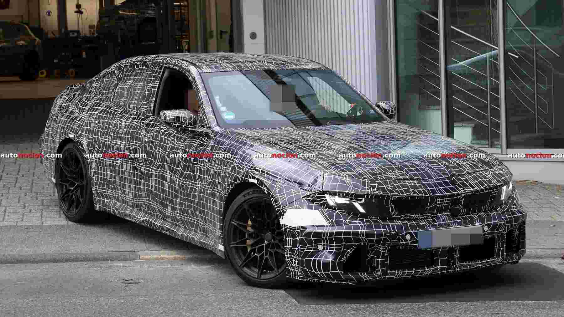 Pillamos al BMW M3 Neue Klasse de gasolina mientras se pasea por Nurburgring: regresa al estilo del capó largo, las llantas enormes «M» y un motor de 6 cilindros con etiqueta ECO para que te olvides del eléctrico