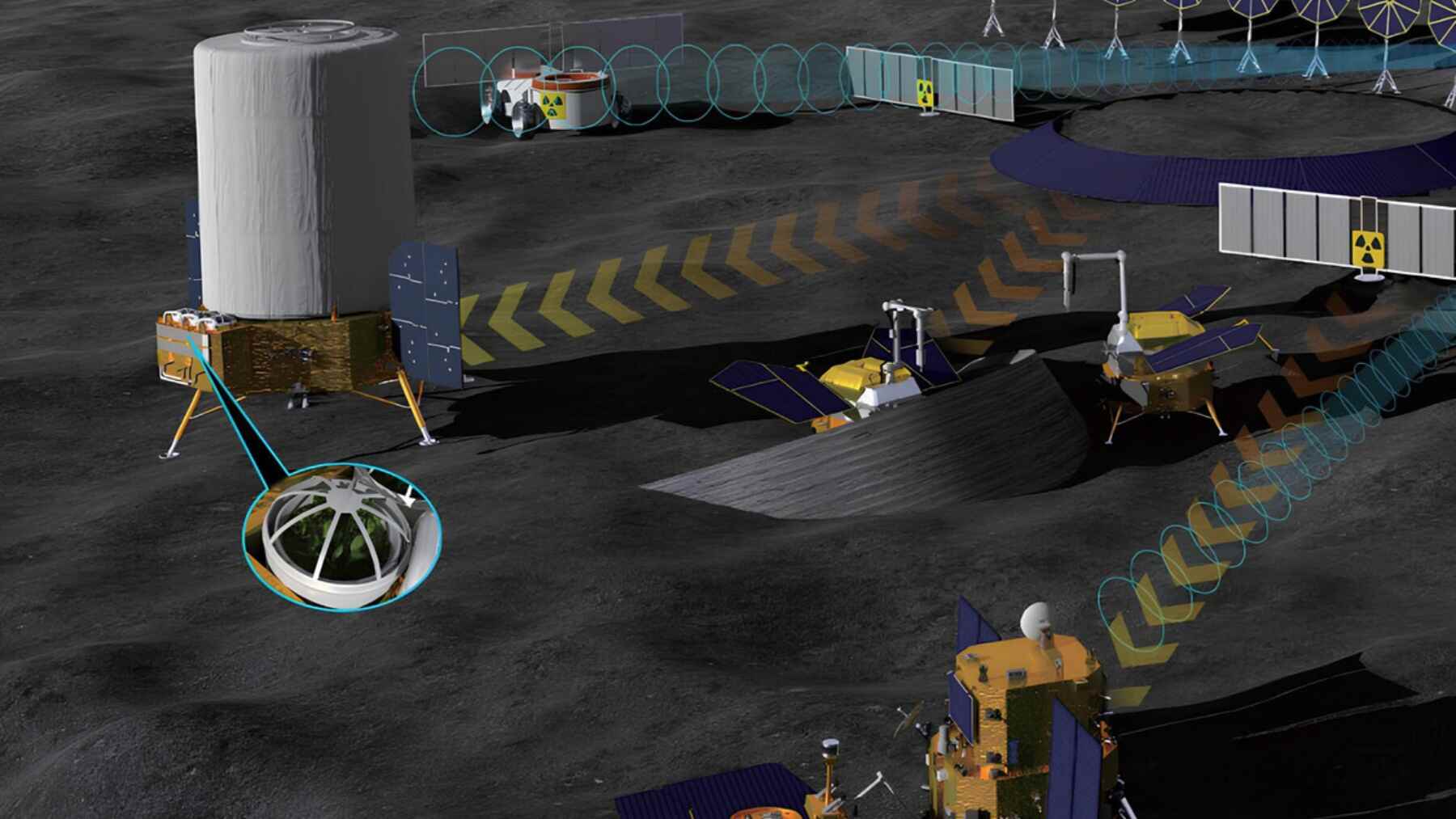 Los paneles solares no bastan en la Luna porque la noche dura 14 días terrestres: por eso China y Rusia construirán una central nuclear en la superficie lunar a partir de 2028, con barras de uranio, refrigeración de metal líquido y moderador de hidruro de itrio