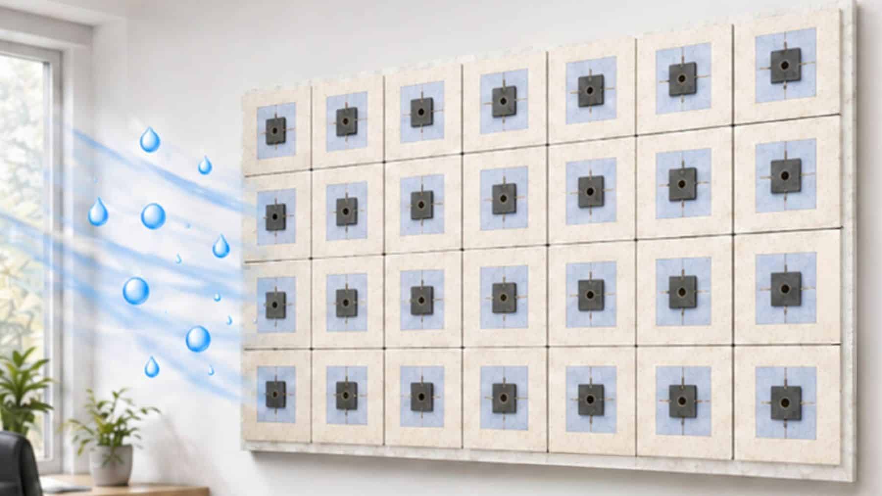 1.596 generadores, 3,5 voltios y un teclado inalámbrico funcionando sin pilas: el papel pintado que convierte la humedad de casa en electricidad y, de paso, la reduce