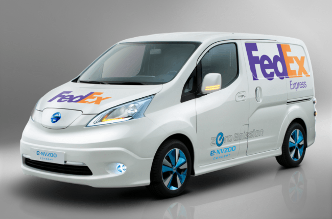 FedEx y Nissan cooperan probando la Nissan E-NV200 100% eléctrica