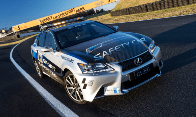 Un Lexus GS F Sport disfrazado de Safety Car